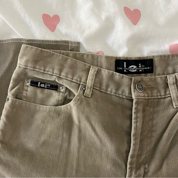 L.E.I. Life Energy Intelligence Velvet Pants Straight Leg Y2K Style - Picture 5 of 10